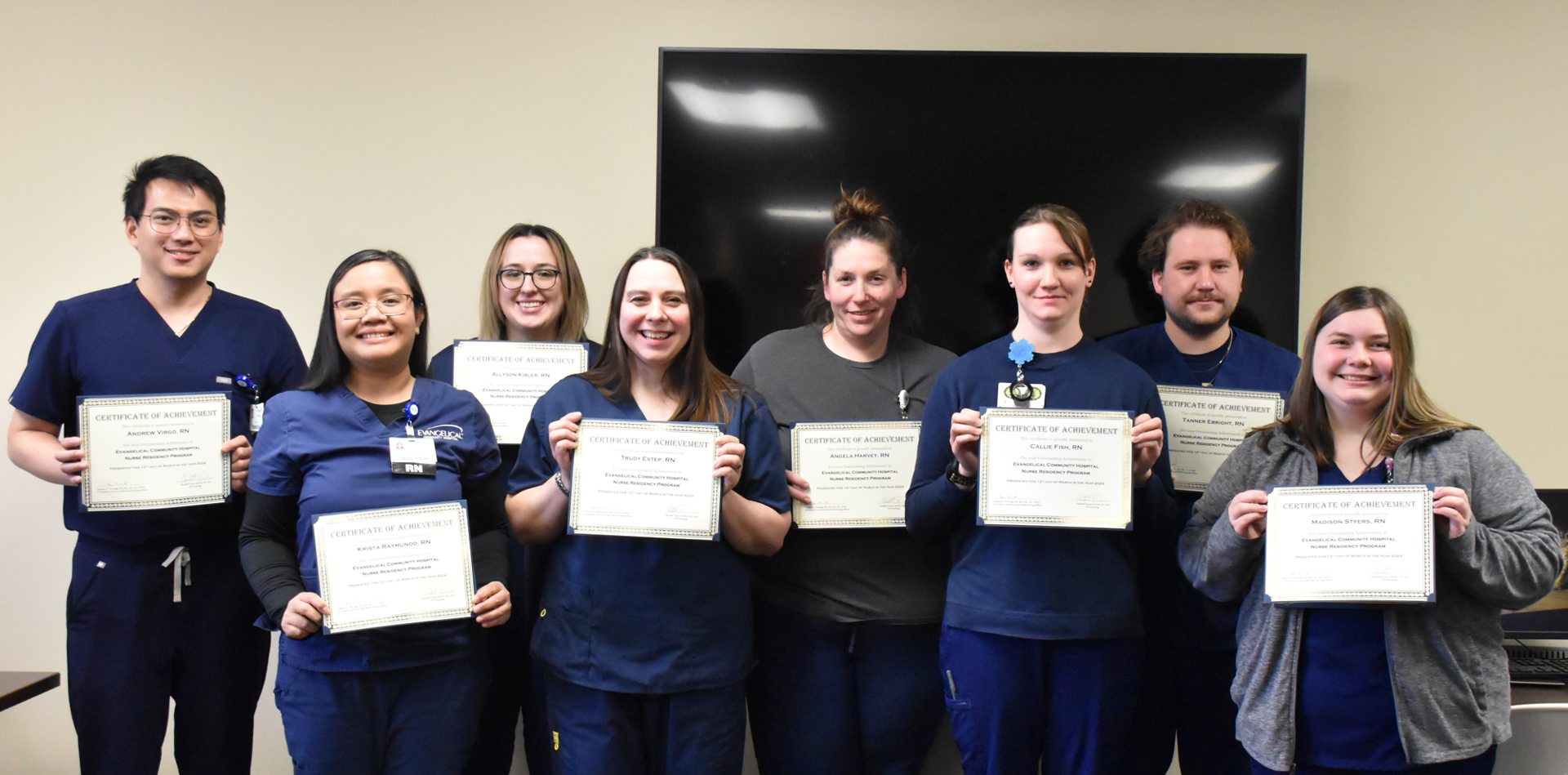 Evangelical Community Hospital Graduates Nurse Residency Program Class, March 2024