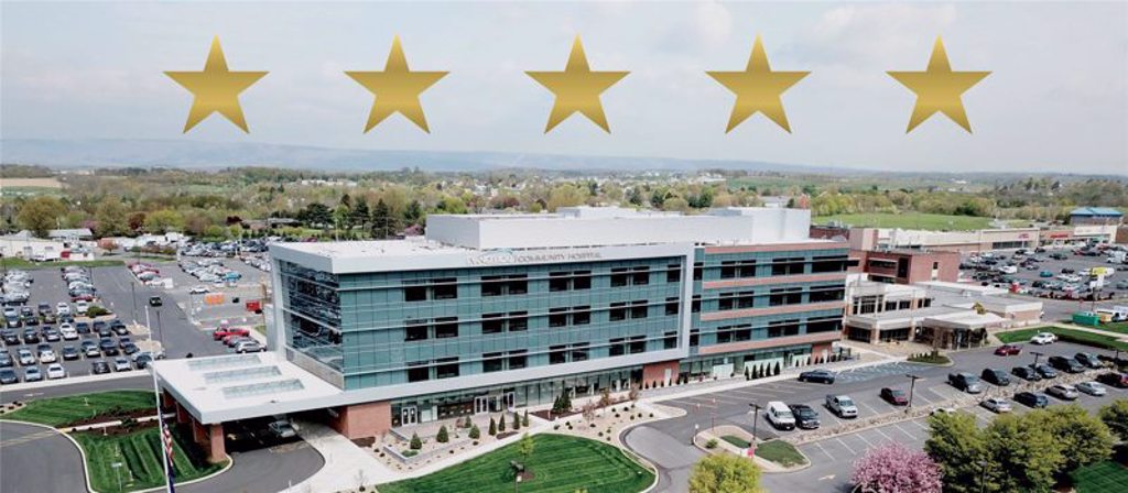 CMS 5 Star Rating Image of hospital and parking lot