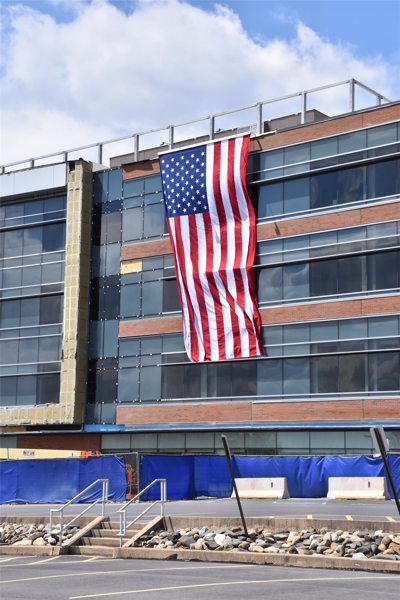 Evangelical Community Hospital Displays American Flag on the PRIME Project Evangelical Community Hospital Displays American Flag on the PRIME Project