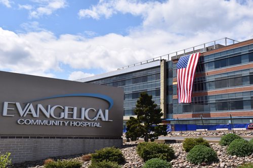 Evangelical Community Hospital Displays American Flag on the PRIME Project Evangelical Community Hospital Displays American Flag on the PRIME Project