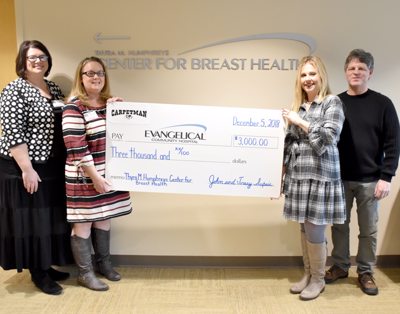 Carpetman of Milton Makes Donation to the Thyra M. Humphreys Center for Breast Health Carpetman of Milton Makes Donation to the Thyra M. Humphreys Center for Breast Health