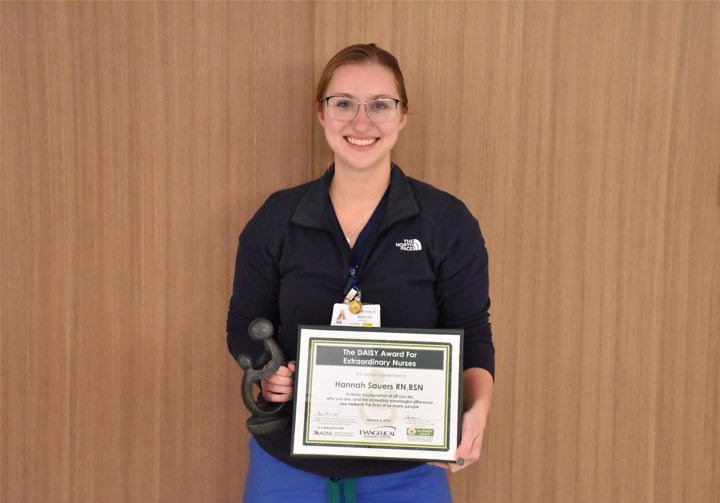 Evangelical Community Hospital Awards DAISY Honor for Nursing Excellence to Hannah Sauers, RN, BSN