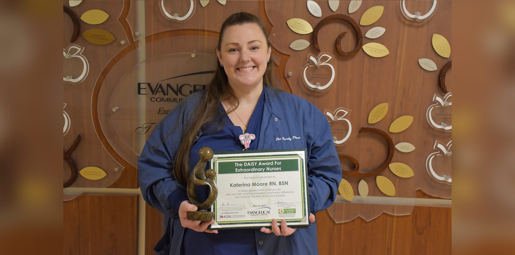 Evangelical Community Hospital Awards DAISY Honor for Nursing Excellence to Katerina Moore RN, BSN
