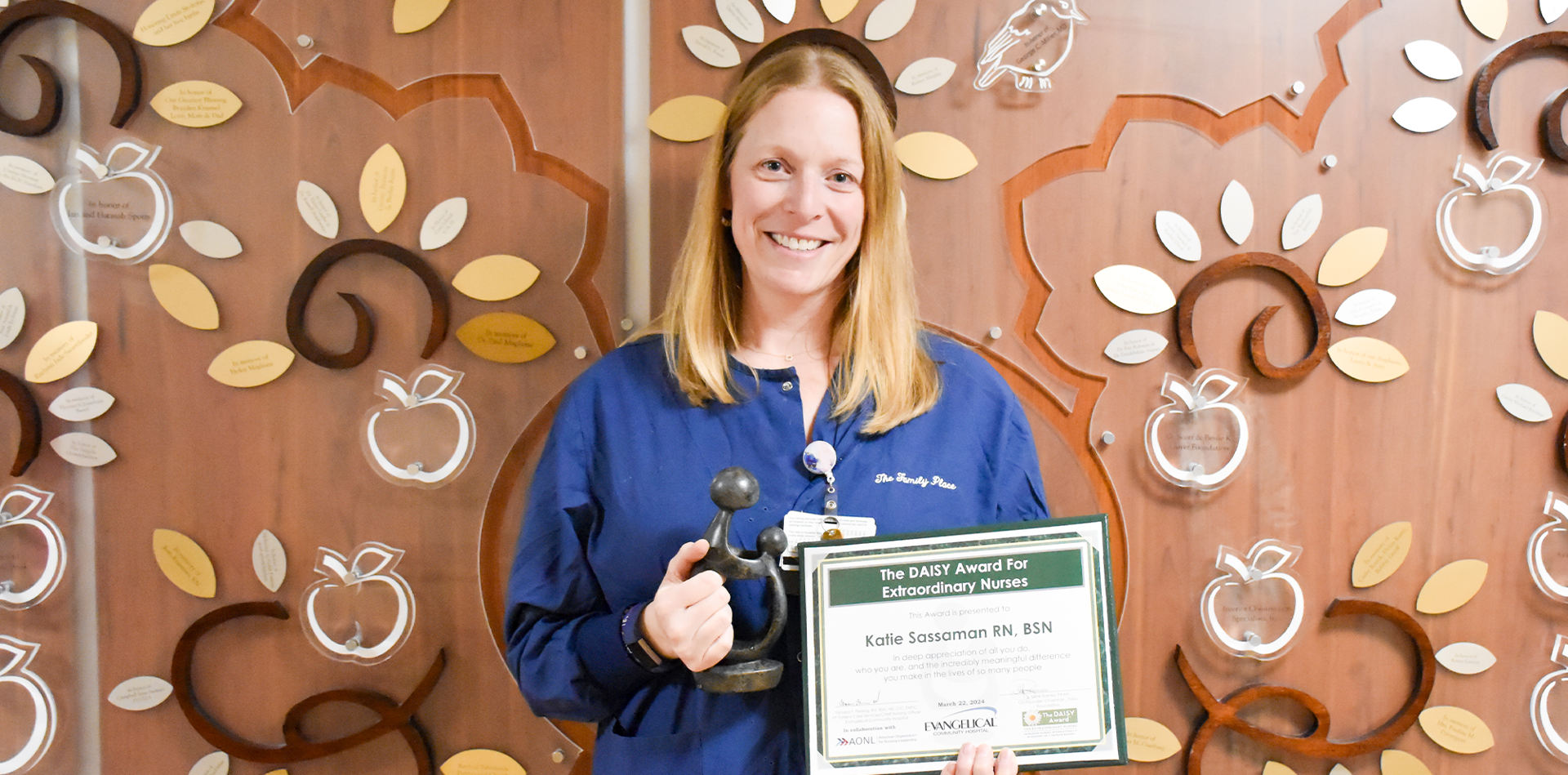 Evangelical Community Hospital Awards DAISY Honor for Nursing Excellence to Katie Sassaman, RN, BSN
